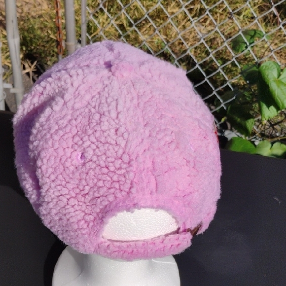 Stacy Adams Pink Fleece Hat with Embroidered Eagle